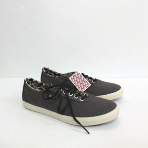 Vans Dixie Twill Grey Lace-Up Animal Print Lined Size 5.5